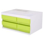 Set de bureau en ABS 4 tiroirs Vert Deli Réf : Z25050
