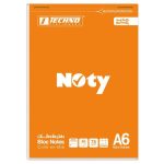 BLOC NOTES COLLÉ NOTY QUADRILLE 5x5 A6 50F "TECHNO" REF: 9405