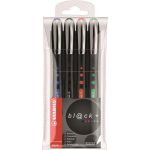 STYLO ROLLER BLACK MEDIUM POCHETTE DE 04 COULEURS "STABILO"